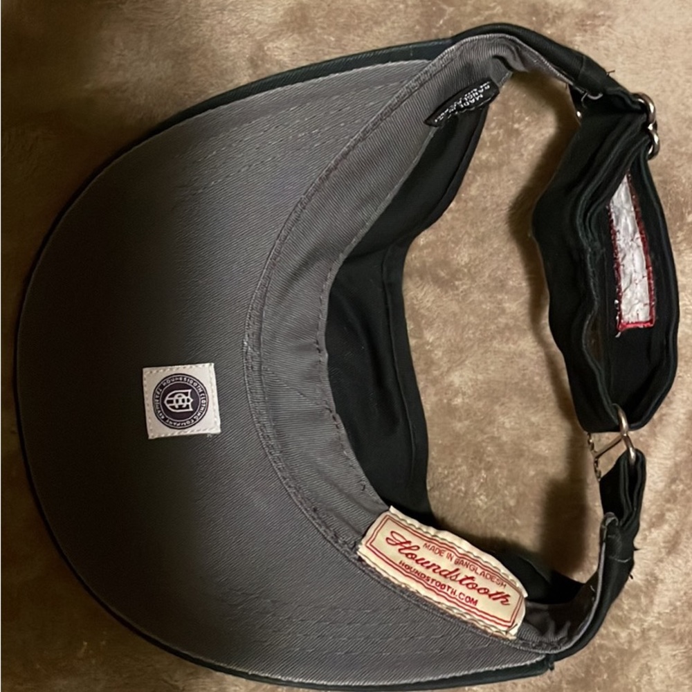 Mens houndstooth adjustable Razorback sun visor - Picture 3 of 3